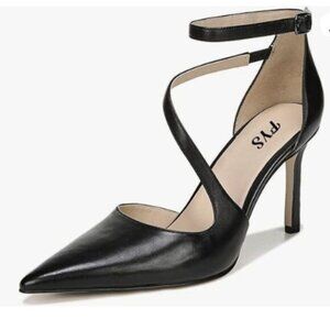 FYS Women Cross Strap Stiletto High Heel Ankle Strap Pumps Pointed Toe Sandals